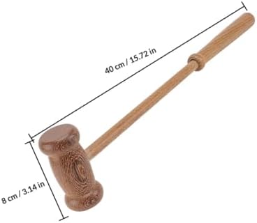 Wooden Massage Hammer 2pcs Handheld Back Scratcher Knock Massager Hammer Portable Body Massage Tool for Shoulder, Foot, and Leg Relaxation
