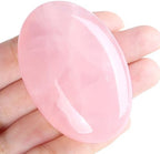 MAIBAOTA 2.4" Large Rose Quartz Crystals Stone Polished Palm Stone Healing Crystals 0.7" Thick Natural Reiki Gemstone Worry Stone Energy Balancing Anxiety Stress Relief Meditation 1 Pc