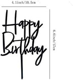 Happy birthday Cake Topper Birthday Party - Happy Birthday Party Decoration（black）