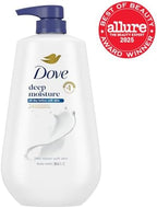 Dove Body Wash Deep Moisture for 24hr Lotion-Soft Skin Moisture Moisturizing Skin Cleanser with No Sulfates No Parabens 30.6 oz