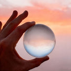 80mm Sparkling Clear Crystal Ball, 3.2in Handcrafted Photography Prop for Magical Shots Elegant Divination Sphere Glass Ball Crystal Sphere Home & Party Decor for Women, Family, Fortune Teller