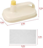 Magic Brush with 200 Disposable Cleaning Cloth, Kitchen Wipe with Replaceable Thin Rag, Household Brush with Handle for Home