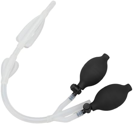 Silicone Enema Douche Bulb Dual Side Openings Elastic Inflatable Double Bulb Flushing System for Health Care