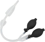 Silicone Enema Douche Bulb Dual Side Openings Elastic Inflatable Double Bulb Flushing System for Health Care