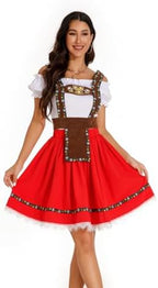 Oktoberfest Costumes Women Garden Maid Dresses 3pcs Sexy Oktoberfest Outfit Halloween Costume for Women