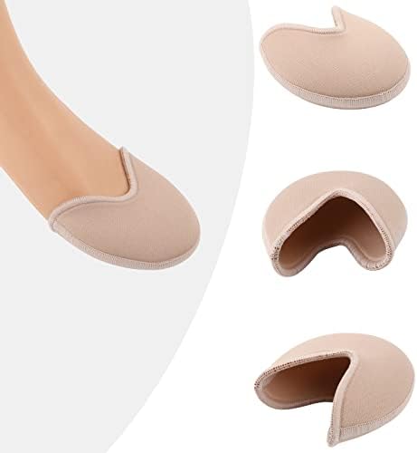 Cosmos 1 Pair Ballet Pointe Shoe Sock - Ballet Dance Pointe Toe Pads Pouch, Knitted Fabric Soft Spong Toe Covers, Relief Forefoot Pain Protect Toes for Point Shoes (Low Cut Crescent Pads)