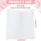 600 Pack Paper Sandwich Bags, 9 x 9 Inch Kraft Wax Paper Bags, White Paper Treat Bag, Breakfast Papers Bag, Greaseproof Snack Bag for Bakery, Cookies, Snacks, Sandwiches