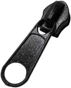 ANPURZII #3 Zipper Pulls Replacement Bulk 30pcs Black Metal Zipper Pull Slider Head for Purses and Bag Craft Making Nylon Zippers(NO.3 Black)