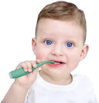 FOREO ISSA 4 Baby – Silicone Sonic Electric Toothbrush Bundle for Babies, 2-Sided Bristles, Fun Smile Feature, Gum Massage, 12 Months of Care with Extra Brush Head, Travel-Friendly - Kiwi Green