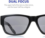 BLUEMOKY Square Bifocal Sunglasses for Men: Sunglasses Readers with UV400 Protection - Retro Shades Classic Rectangle Frame
