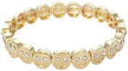 TorontoFinds Happy/Smile Rhinestone Bracelets For Men & Women | 58MM Bangle | Luxury Custom Adjustable Bracelet