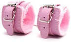 Leather Black Pink Ankle Strap Wrist Cuff Fitness Leg Exercise Adjustable Locking Ankle Bracelet Kit Cosplay Cuff Accessories