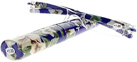 Women Multi-Colors Rimless Slim Same Tube Case Reading Glasses
