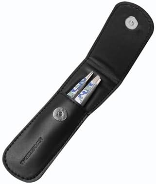 Tweezerman Paisley Petite Point and Slant Tweezer Set with Travel Case - Eyebrows for Women and Men