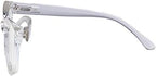 Eyekepper Cateye Design Reading Glasses Oversized Readers for Women Reading - Transparent Frame +1.75