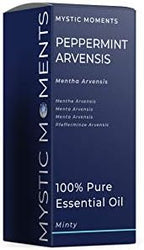 Mystic Moments | Peppermint Arvensis Essential Oil (Mentha arvensis) 100ml | Strong Fresh Mint Aroma for Energising Aromatherapy & Invigorating Diffuser Blends | Vegan & Natural