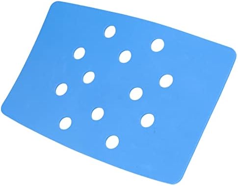 Shower Cushion for A Shower Bench Padded Shower Chair Shower Chair Cushion Paste Fixed Keep Warm EVA Blue Perforation Design Portable Shower Stool Cushion for Elderly, Disabled, Handicap and Injured