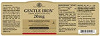 Solgar Gentle Iron, 180 Vegetable Capsules - Ideal for Sensitive Stomachs - Non-Constipating - Red Blood Cell Supplement - Non GMO, Vegan, Gluten-Free, Dairy Free, Kosher - 180 Servings