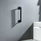 KIBI 12 Inch Stainless Steel Bathroom Safety Grab Bar | Straight Shaped Grab Bar for Bathtubs and Showers, Bathroom Grab Bars for Seniors, Wall Mounted Anti-Slip Support - Matte Black (KGB1112)