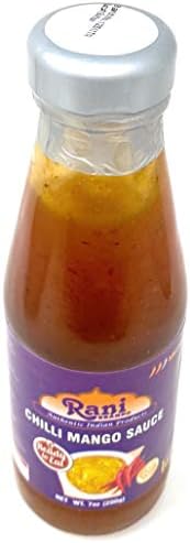 Rani Chilli Mango Sauce (Sweet & Spicy Dipping Sauce) 7oz (200g) Glass Jar, Ready to eat, Vegan ~ Gluten Free | NON-GMO | Indian Origin