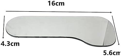 1Pcs/Set Two Sided Pofessional Dental Occlusal Photographic Mouth Mirror Rhodium Dental Plated Glass Intraoral Photo Reflector Stainless Steel Photo Mirror Orthodontic Implant Mirror, (E)
