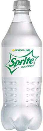 Zero Sprite, 20 oz Bottles - Pack of 24