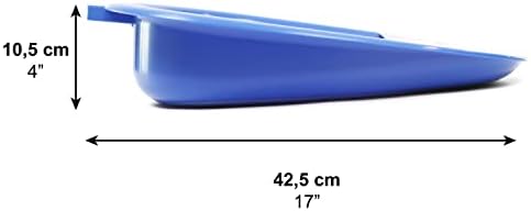 PEPE Mobility Bed Pan for Women and Men, Portable with Handle, Commode Pan for Elderly, Handicapped and Disabled, Lightweight, Blue