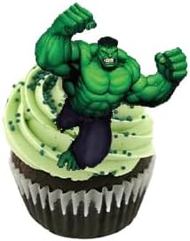 24pcs Hulk Cake Toppers Cupcake Toppers Cake Decorations,Hulk Birthday Party Supplies Decorations (14)