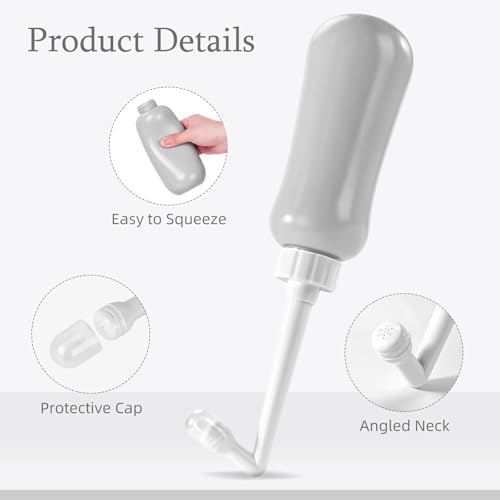 Portable Bidet Travel Large Capacity 450ml(15oz) Personal Toilet Handheld Gray