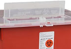 Covidien Multi-Purpose Sharps 10 Gallon Red Base Vertical Entry Lid, Qty: 1