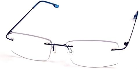 Agstum Titanium Alloy Flexible Rimless Hinged Frame Optical Eyeglasses Frames