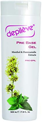 Depileve Pre Base Gel for Hair Removal Waxing - Reduces Pain Sensation - 17 oz