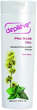 Depileve Pre Base Gel for Hair Removal Waxing - Reduces Pain Sensation - 17 oz