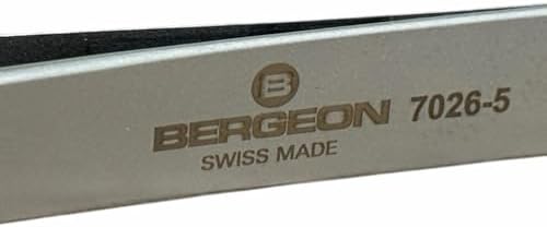 Bergeon 7026-5 precision tweezers in steel for watchmaker's and jewellers, length 110 mm