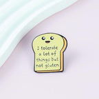 Gluten Free Enamel Pin, I Tolerate A Lot Of Things But Not Gluten Brooch Badge, Celiac Disease Lapel Pins, Funny Celiac Gift For Her Him, Gluten Free Awareness Brooches, Food Allergy Humor Decorative Jewelry Accessories