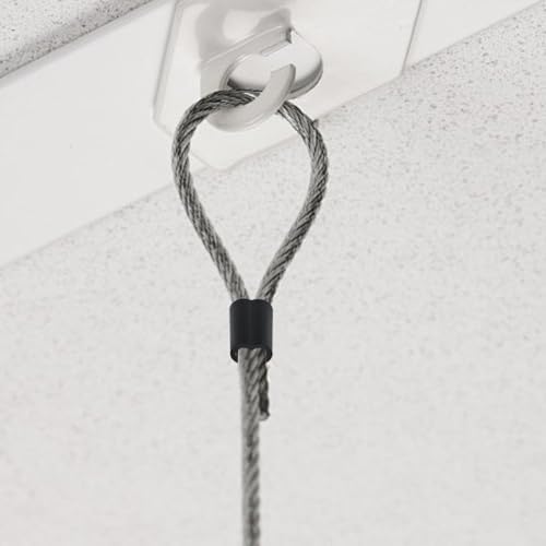 Antrader Aluminum Crimping Loop Sleeve,1/8" Cable Crimps Wire Ferrules for Crimping Wire Rope Cable,50Pcs,Black (M3)