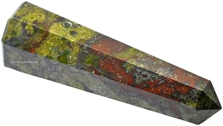 Amazing Gemstone Dragon Bloodstone Crystal Towers - Natural Healing Crystal Point Obelisk for Reiki Healing and Crystal Grid (2" to 3" INCH)