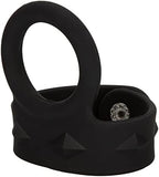 CalExotics Medium Silicone Tri Snap Scrotum Support Ring, Black