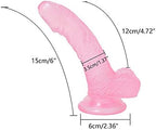 6 Inch Soft Smooth Toys Double Pleasure Realistic Silicone Flexible Female Toys for Couples, Adjustable Waist Pants for Women Men,Small Size SXFH6Y (Pink)