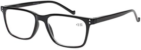 JOSCHOO 5 Pack Reading Glasses Men Women Spring Hinges Comfortable Glasses for Reading (3 Black 2 Tortoise, 2.0)Medium