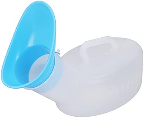 Keenso Leakproof Portable Urinal Bottle Large Capacity Spill Proof Pee Bottle for Male Female, Easy to Clean, Ideal for Bedridden Elderly, Plastic Material (800ml Female)