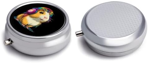 Colorful Guinea Pigs Travel Pill Case Portable Pill Box Containers Pill Organizer for Purse Pocket