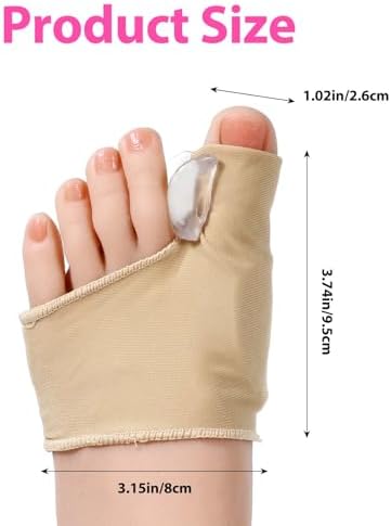 Hallux Valgus Protector Sleeves Kit Bunion Corrector Sleeve Gel Pad Bunion Pain Relief Orthopedic Socks Big Toe Spacer Separators Brace Straighteners for Men Women Day Night Support
