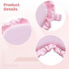 Women's Sleep Mask, Satin Eye Mask in, Ruffled Design, Adjustable Strap, Breathable and Comfortable, Blocks Light