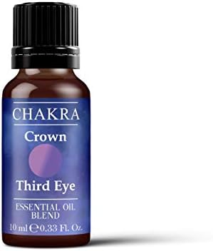 Mystix London | Crown Third Eye Chakra Pure & Natural Essential Oil Blend 10ml - for Diffusers, Aromatherapy & Massage Blends | Perfect as a Gift | Vegan, GMO Free