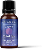 Mystix London | Crown & Third Eye Chakra Essential Oil Blend 10ml | Floral, Woody & Resinous Aroma with Frankincense & Lavender | Calming Home Fragrance