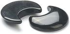 SUPERFINDINGS 10Pcs Natural Obsidian Cabochons Crescent Moon Black Gemstone Healing Crescent New Carved Stones Crystal Worry Stones for Jewelry Making Meditation Balancing Pendant Decor