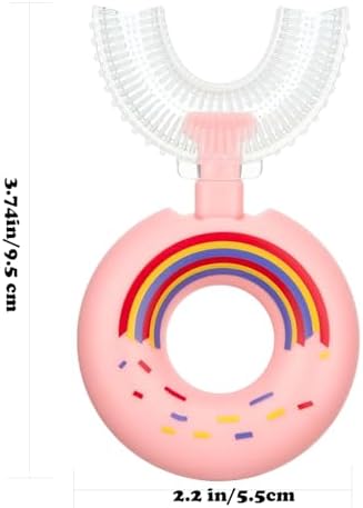 Toddler Toothbrush U Shaped,Lovely Colorful Food Grade Kids Toothbrush for 2-8 Years Old,Stocking Stuffers for Your Kids (4 Pack)