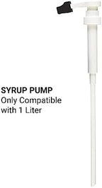 Monin - Syrup Pump, Exclusively for 1 Liter (33.8 fl oz) Plastic Bottles | Mess-Free Dispensing + Tip Cover Included (White)
