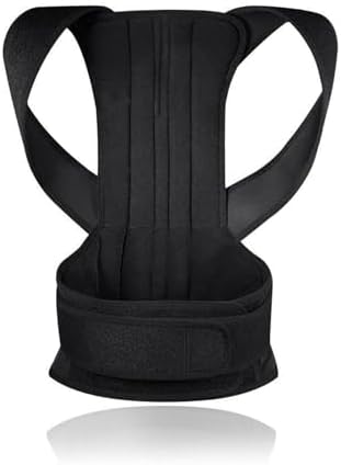 Plus Size XS-5XL Posture Corrector Women Men Back Brace For Upper And Lower Back Pain Relief, Adjustable Scoliosis Hunchback Correction Belt Decompression Neck Shoulders(Black,4X-Large)